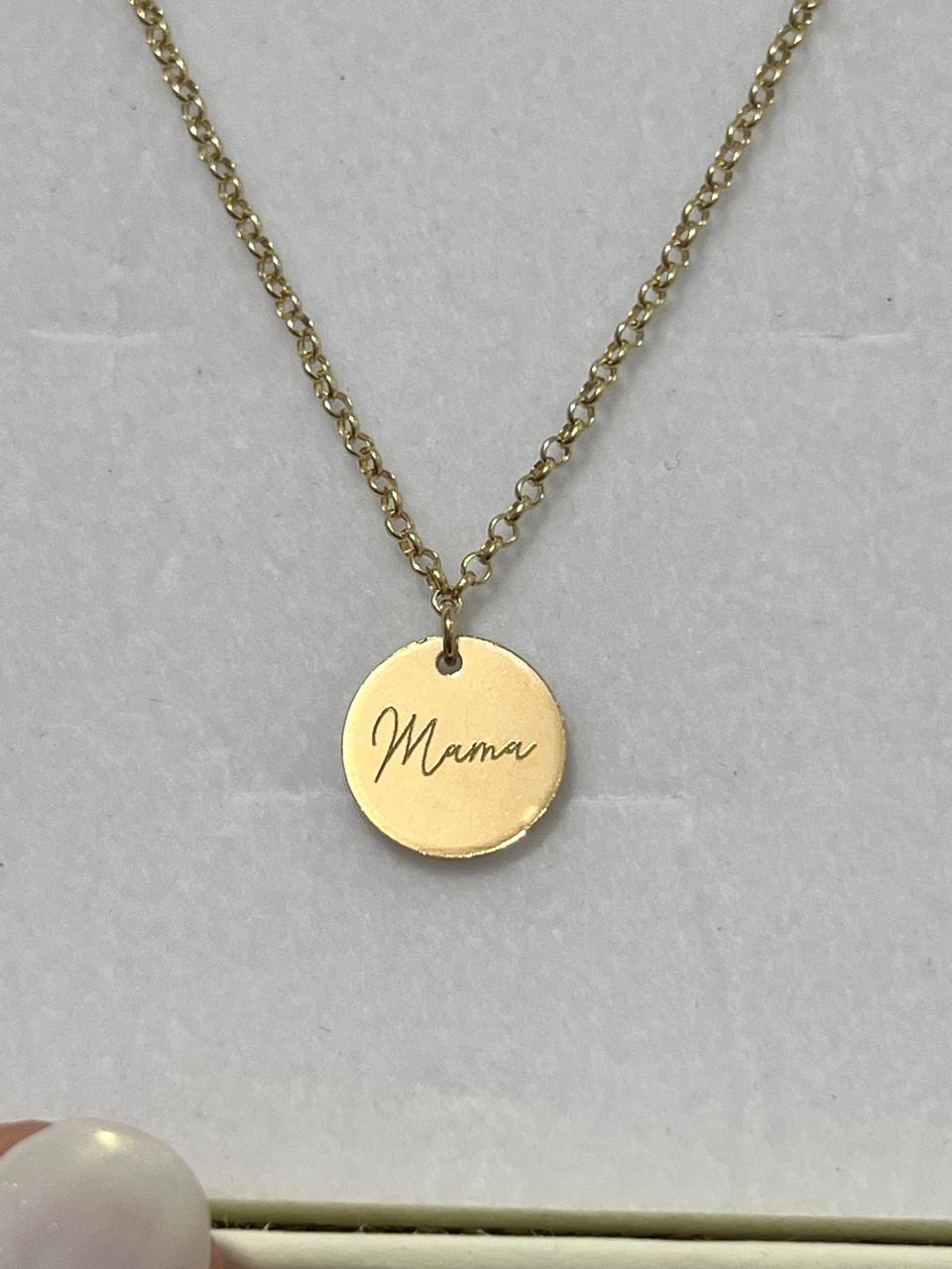 Mama Engraved Necklace