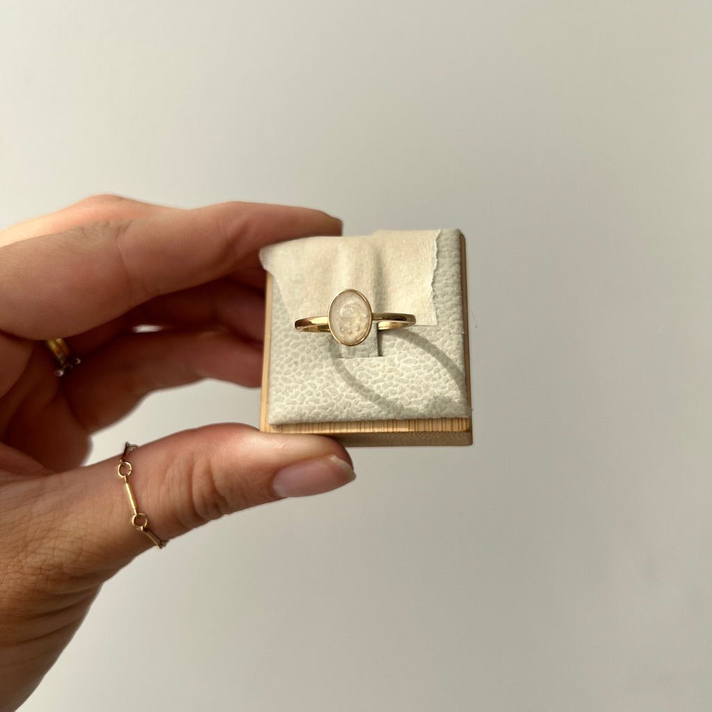 Solid Gold Oval Ring