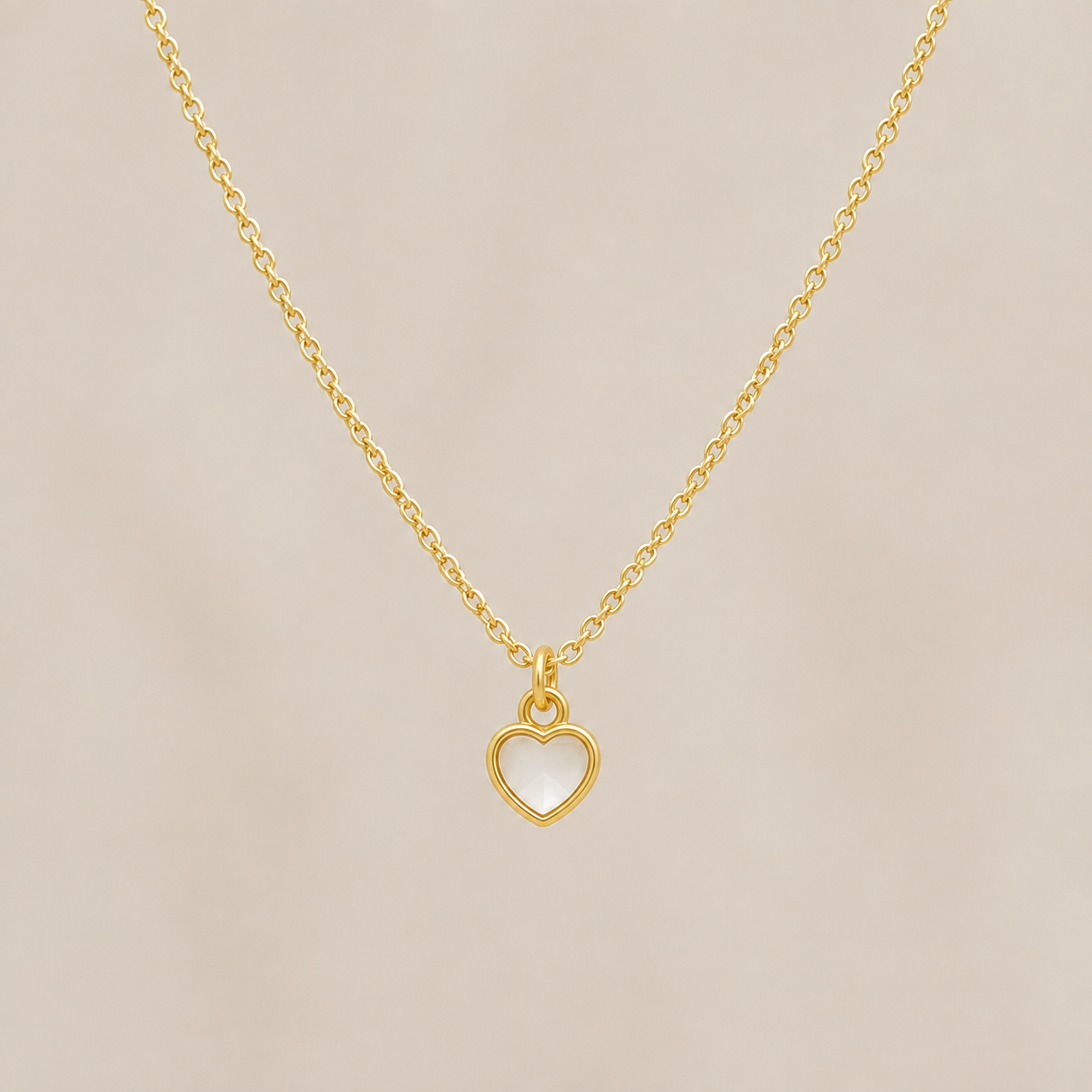 14K Gold Filled Heart Charm Necklace
