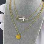 Double Layer Disc Necklace