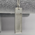 Men's Sterling Silver Rectangular Dog Tag Pendant