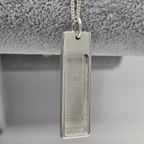 Men's Sterling Silver Rectangular Dog Tag Pendant