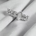 Sterling Silver Double CZ Marquise Ring