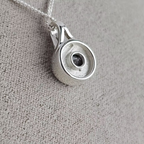 Sterling Silver 'Hidden Within' Circle CZ Necklace