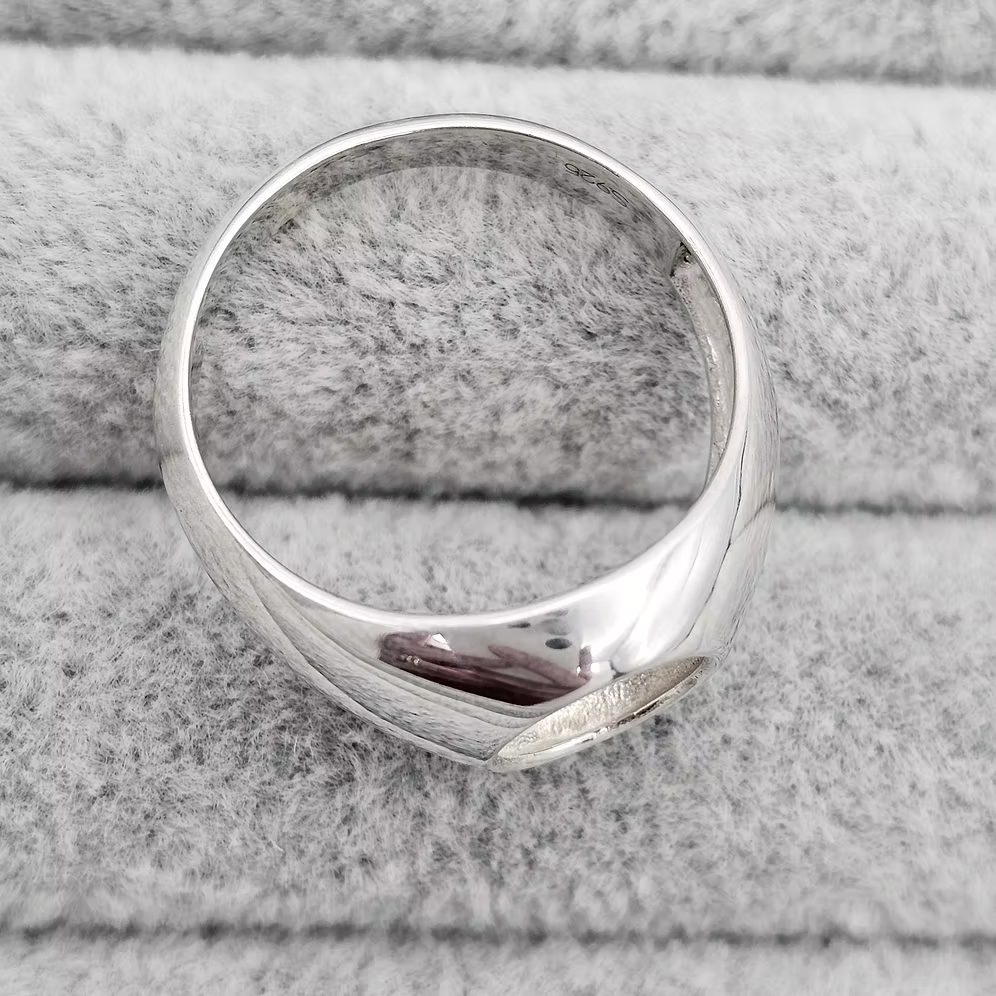 Sterling Silver Oval Signet Ring