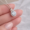 Sterling Silver 'Hidden Within' Circle CZ Necklace