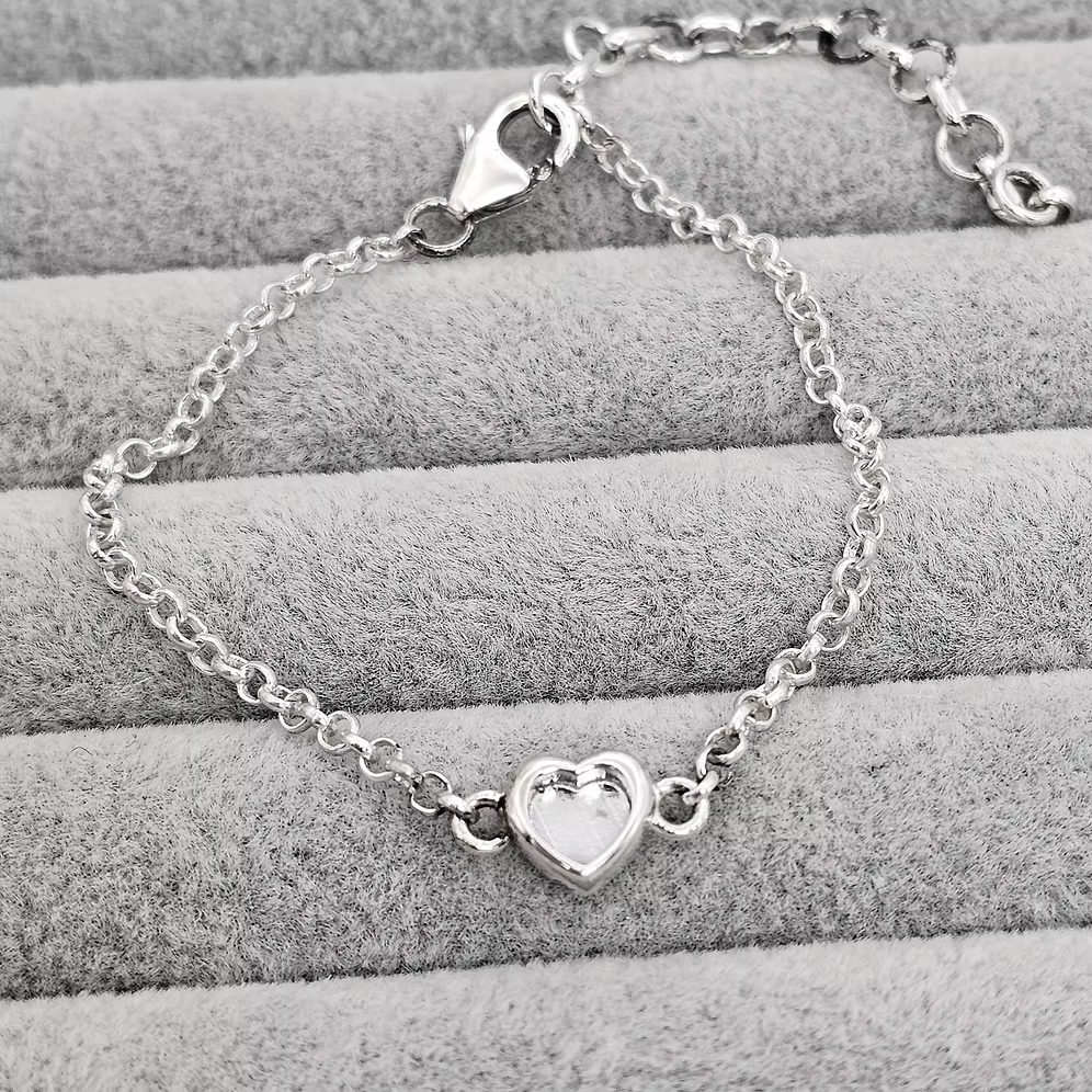 Sterling Silver Heart Bracelet