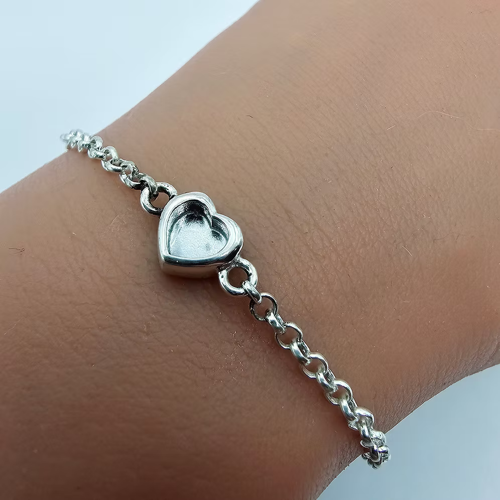 Sterling Silver Heart Bracelet