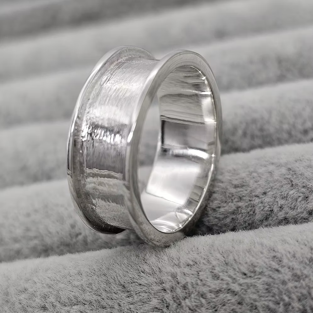 Sterling Silver 8mm Channel Ring