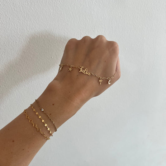 Personalised 'Name + Charm' Bracelet