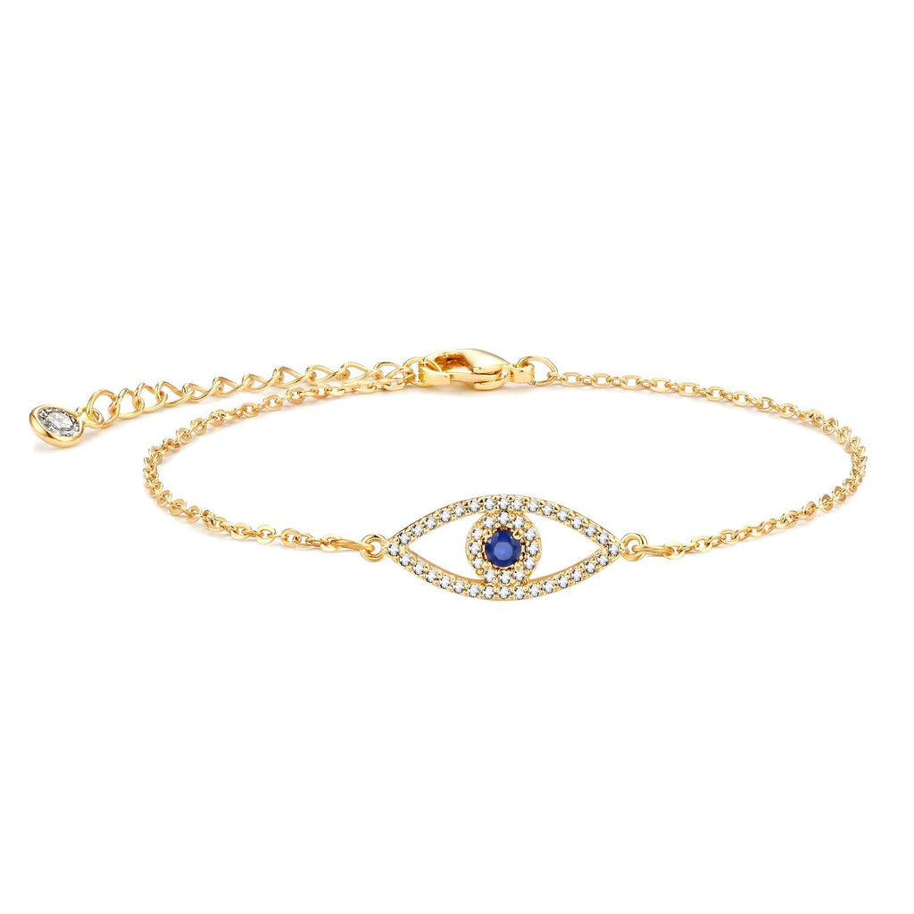 18K Gold Plated Evil Eye Bracelet