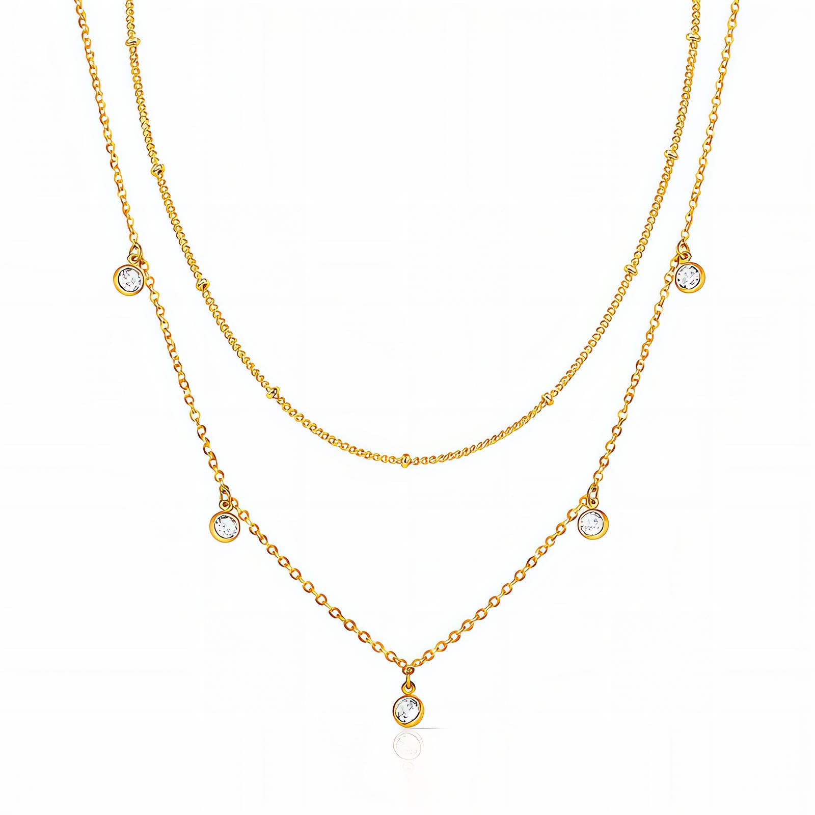 Crystal Layered Necklace