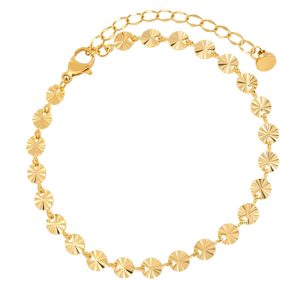 18K Gold Plated Sunburst Bracelet