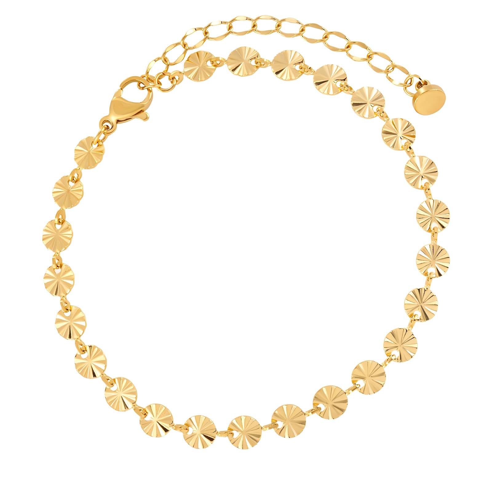 18K Gold Plated Sunburst Bracelet