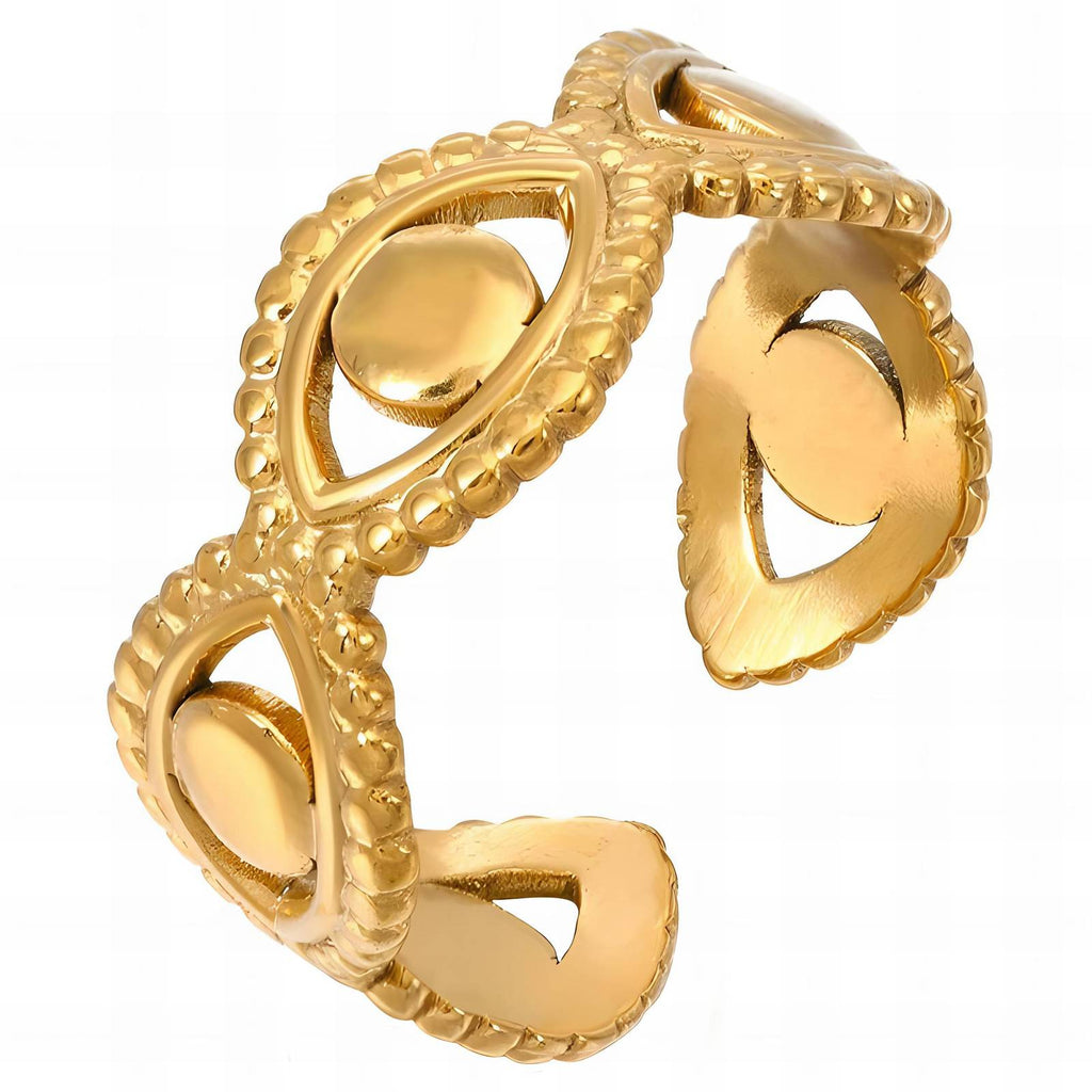 18K Gold Plated Evil Eye Ring