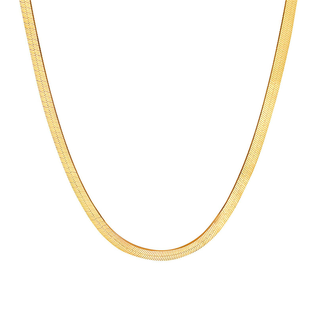 18K Gold Plated Smooth Chain Necklace
