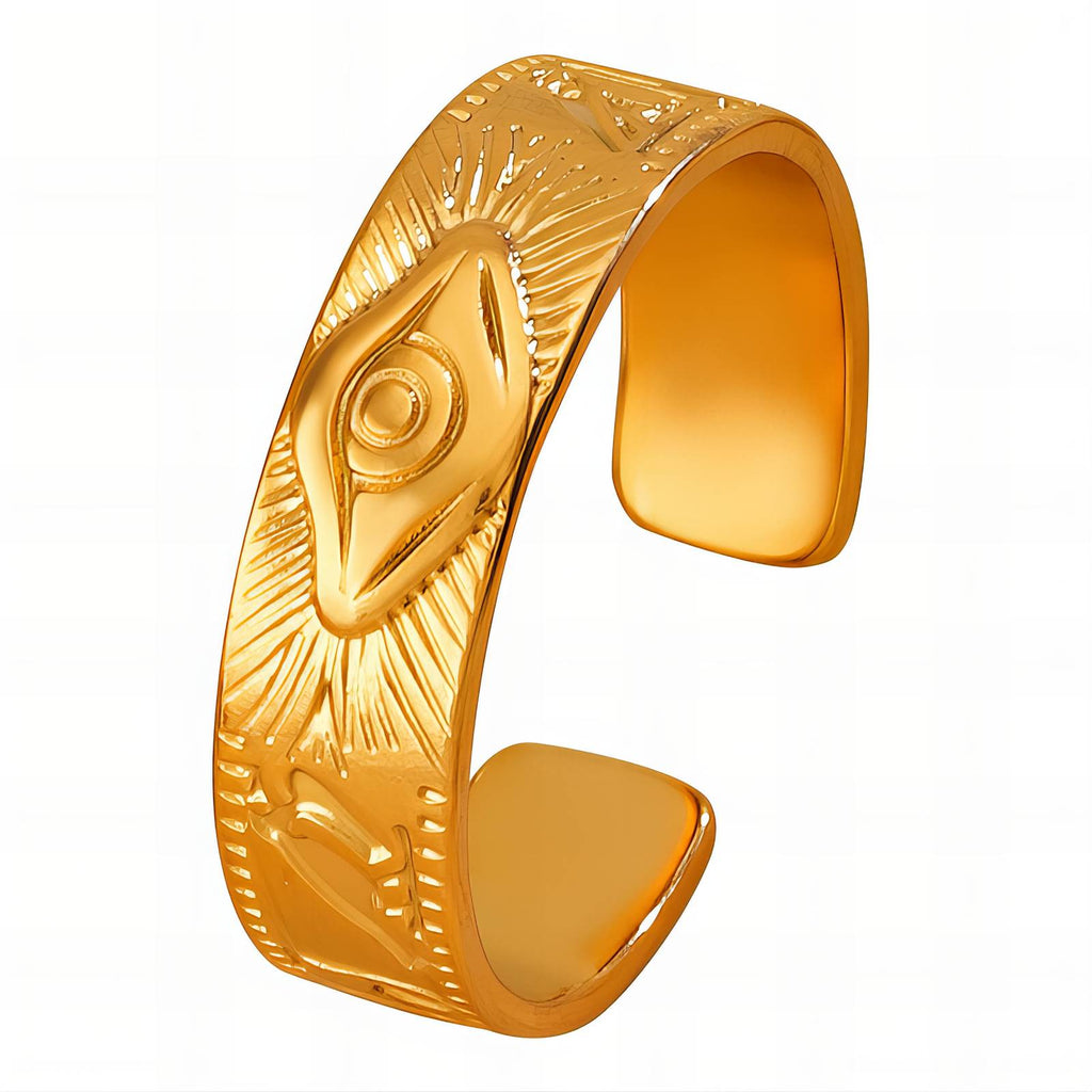 18K Gold Plated Evil Eye Ring