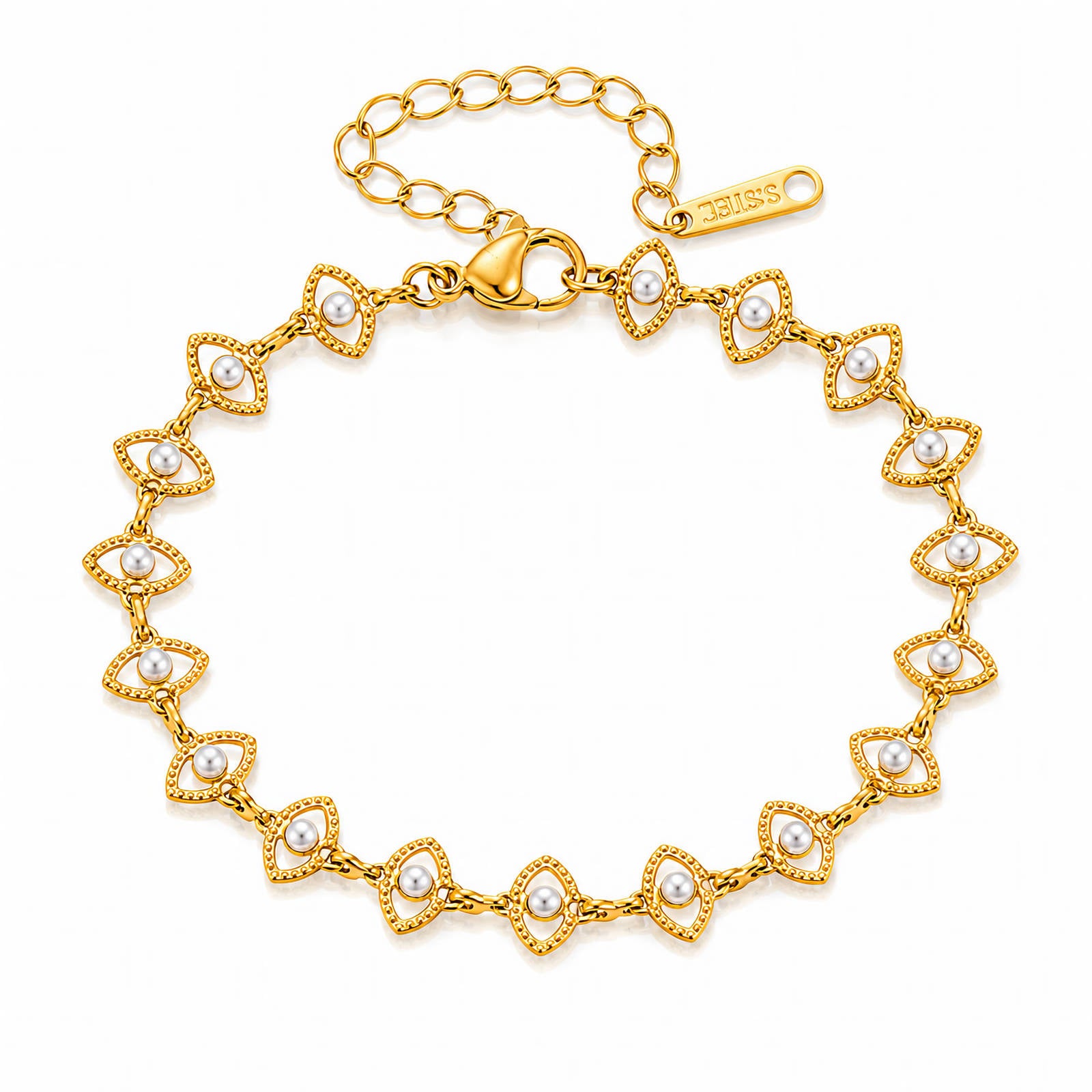 Evil Eye Pearl Bracelet