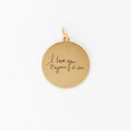 Handwriting Charm Necklace - 18K Solid Gold
