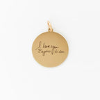 Handwriting Charm Necklace - 18K Solid Gold