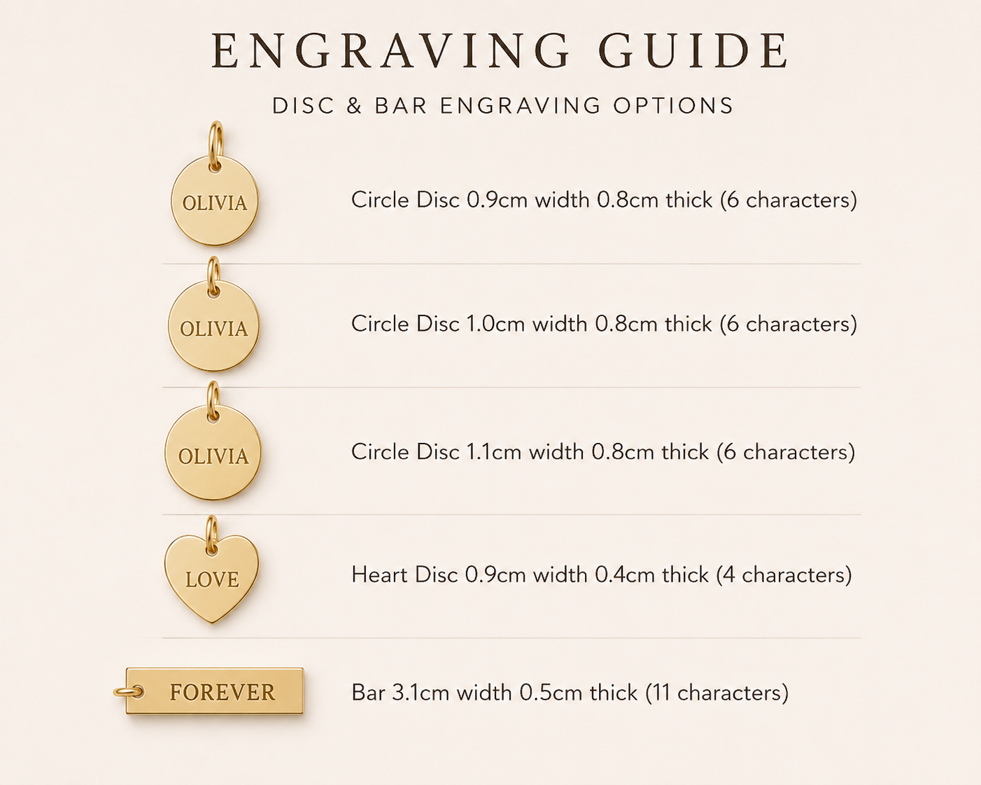 Personalised Engraving Jewelry