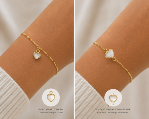 14K Gold Filled Heart Bracelet