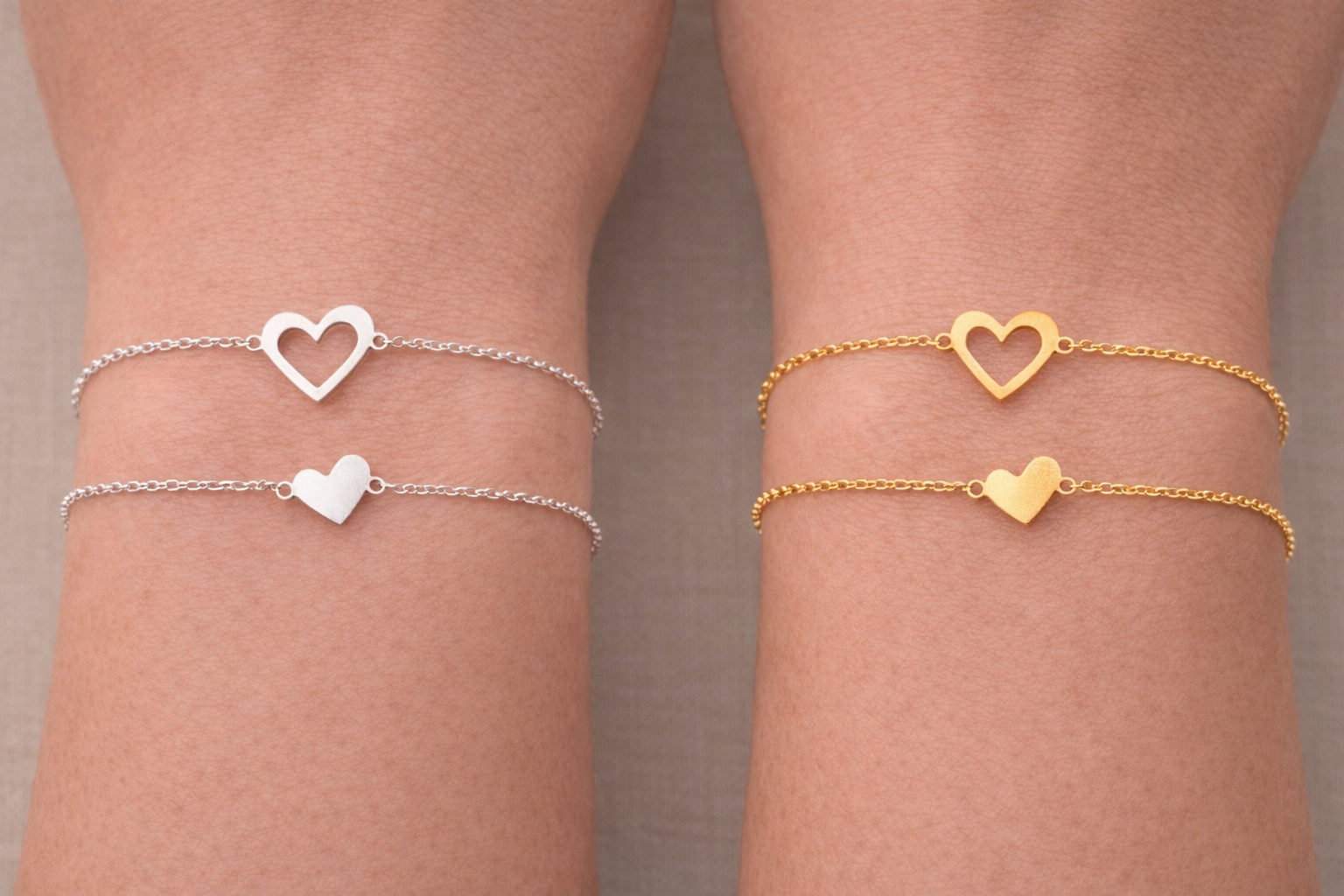 Matching Heart Jewelry Set