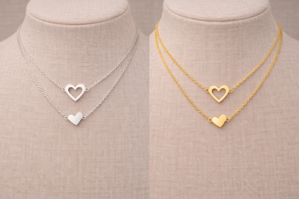 Matching Heart Jewelry Set