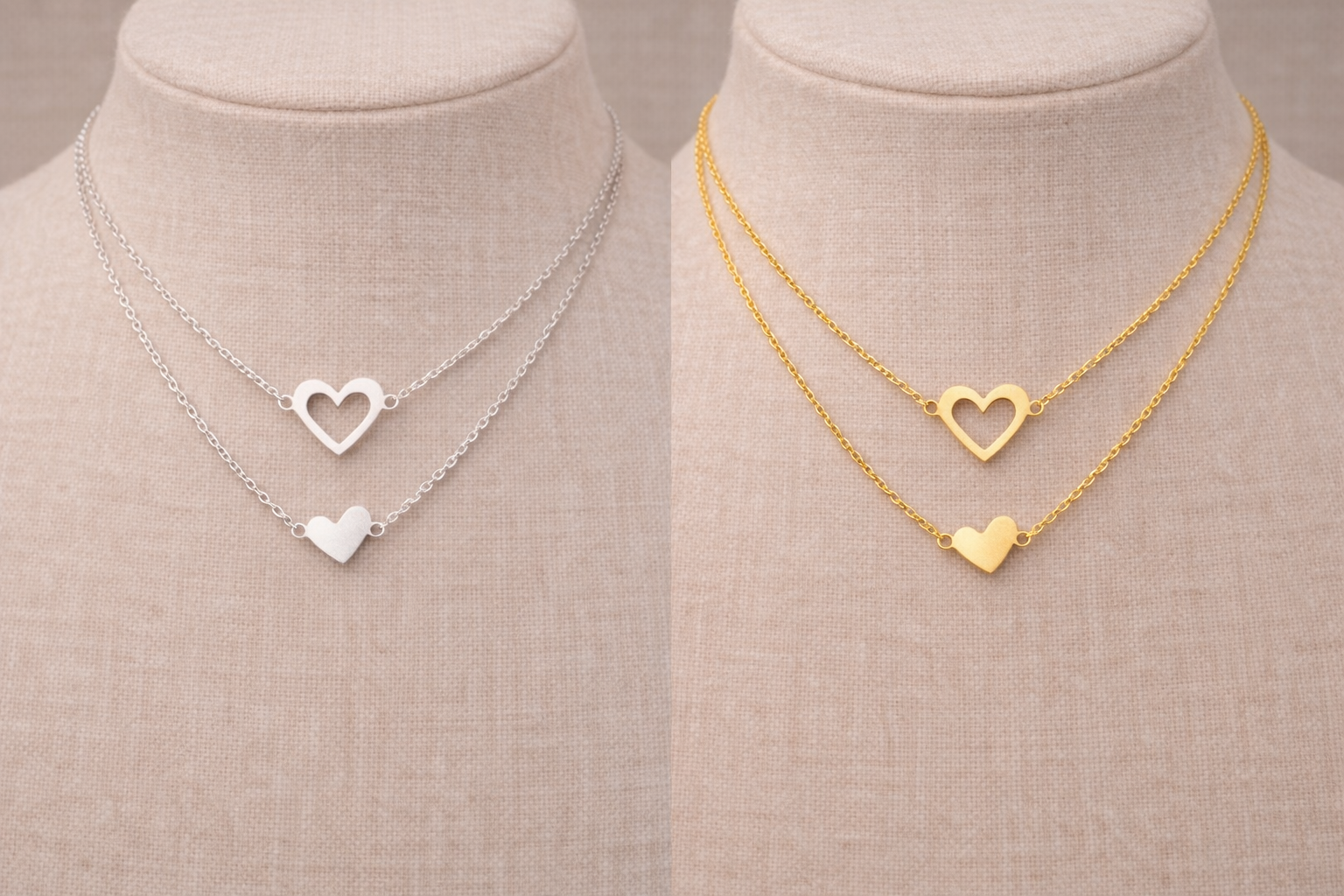 Matching Heart Jewelry Set