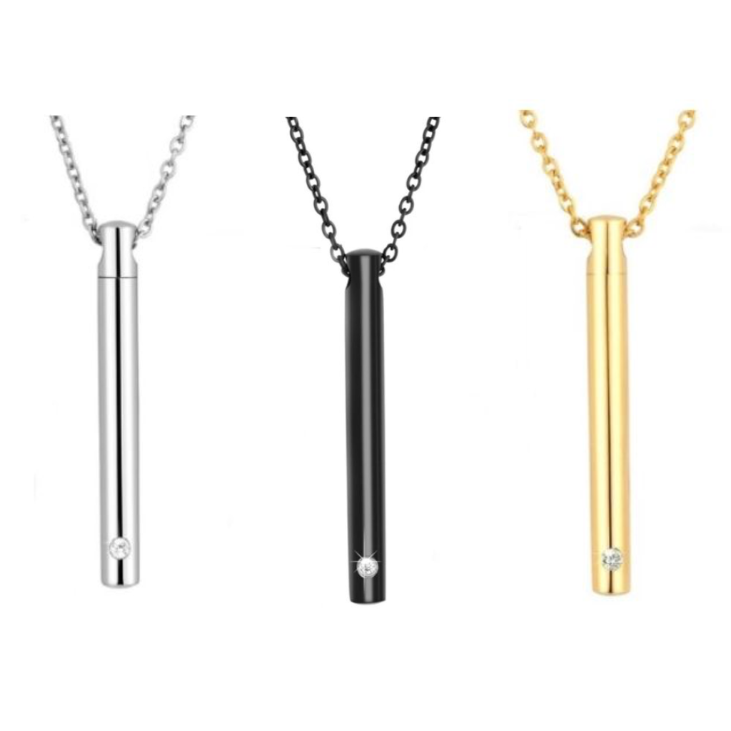 Stainless Steel Slim Tube Pendant/Necklace