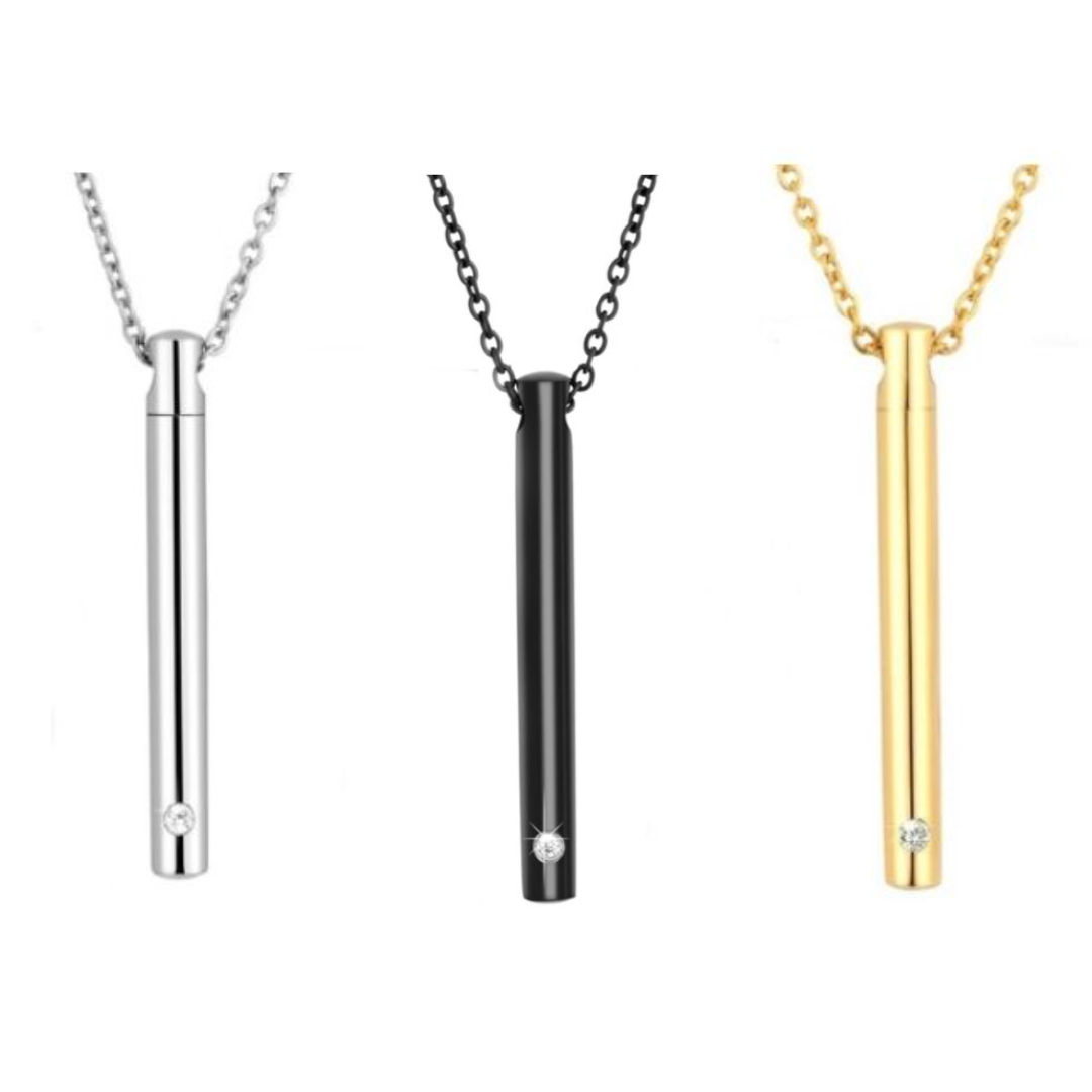 Stainless Steel Slim Tube Pendant/Necklace