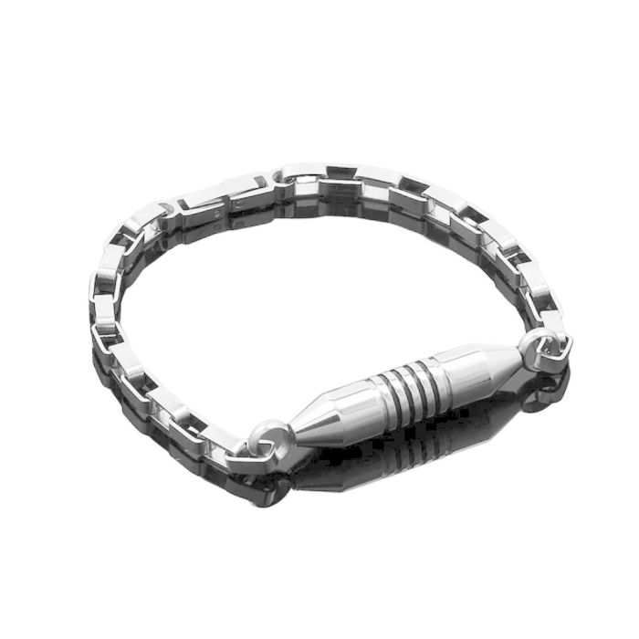Stainless Steel Bullet Link Bracelet