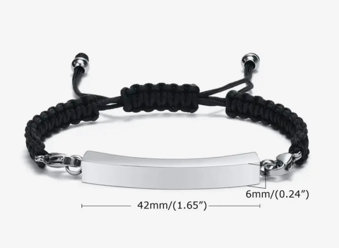 Stainless Steel Adjustable Rope Bracelet