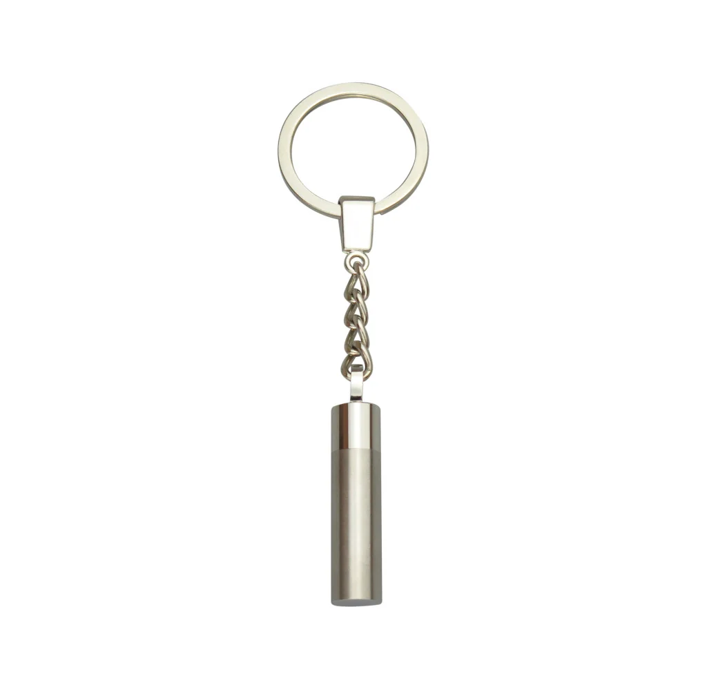 Stainless Steel Cylinder Tube Keychain