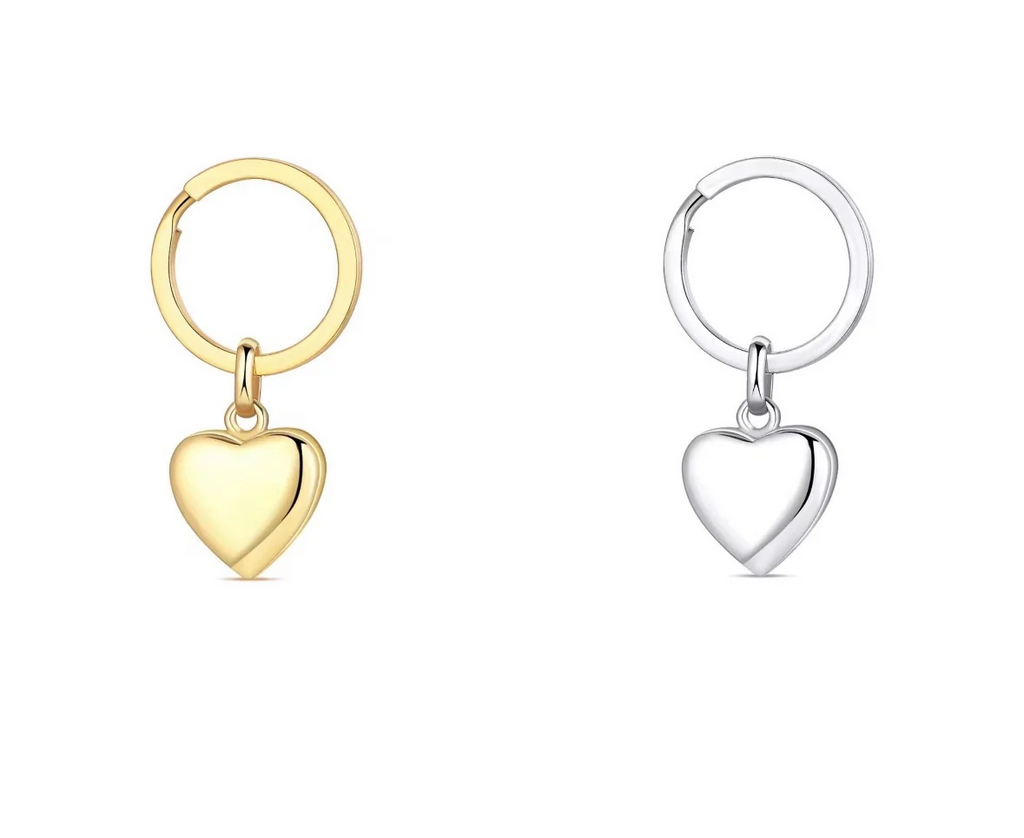 Stainless Steel Heart Urn Keychain