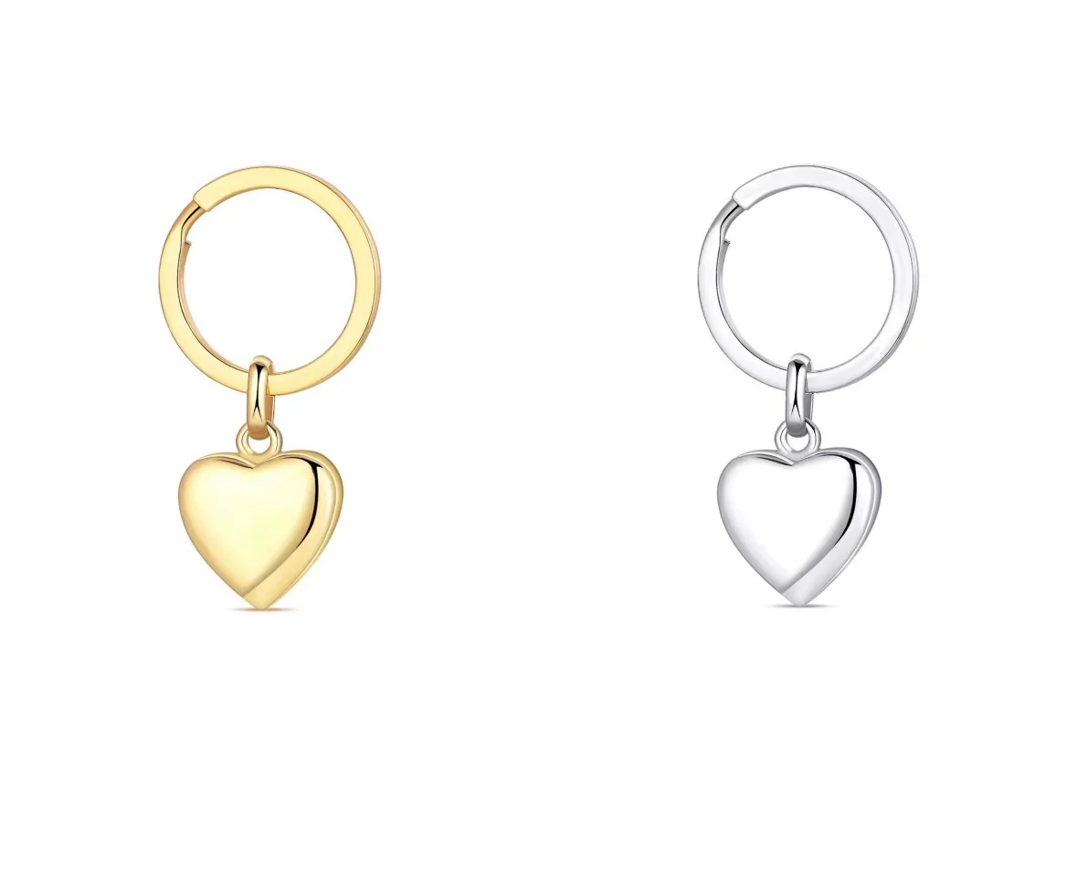 Stainless Steel Heart Urn Keychain