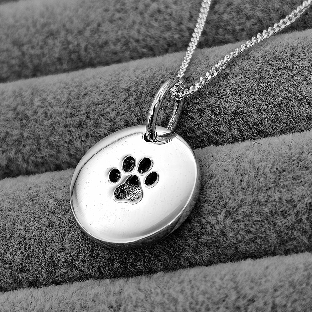 Sterling Silver Paw Charm/Necklace