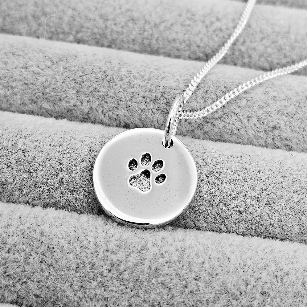 Sterling Silver Paw Charm/Necklace