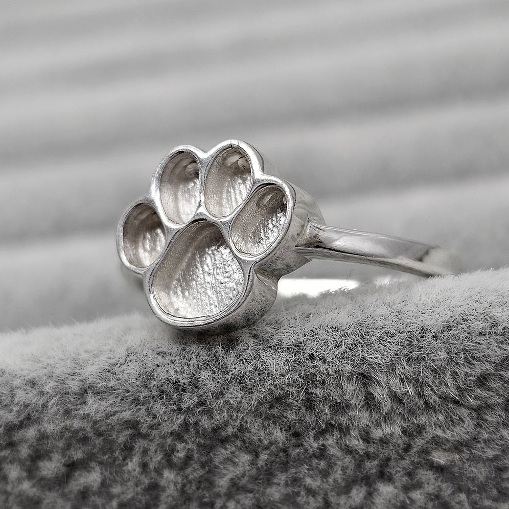 Sterling Silver Paw Print Ring