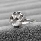 Sterling Silver Paw Print Ring