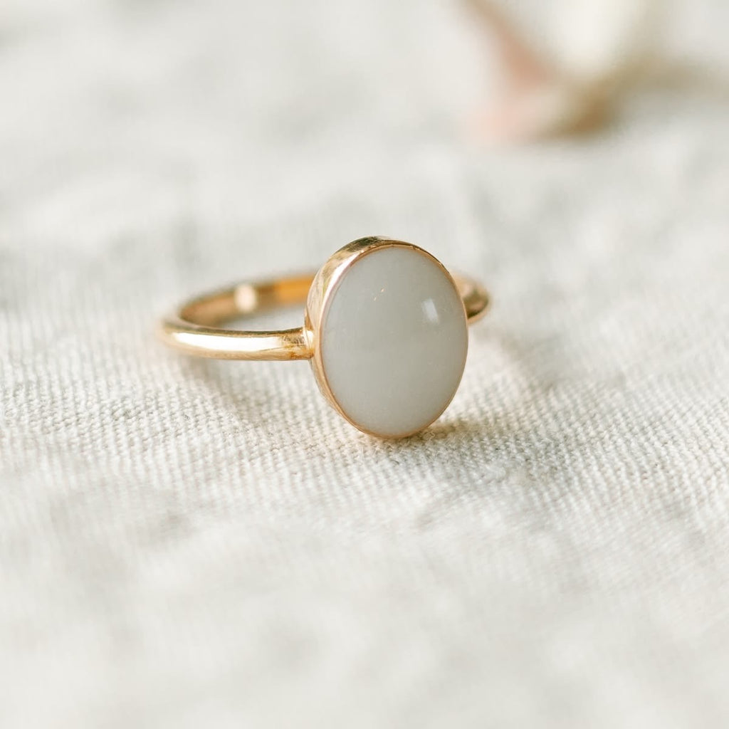 Solid Gold Oval Ring