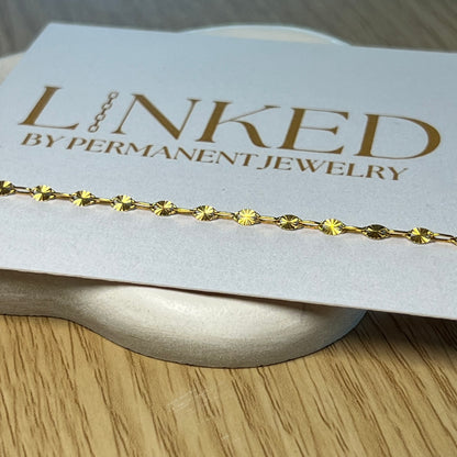 Sunburst Paperclip - 14K Gold Filled Chain