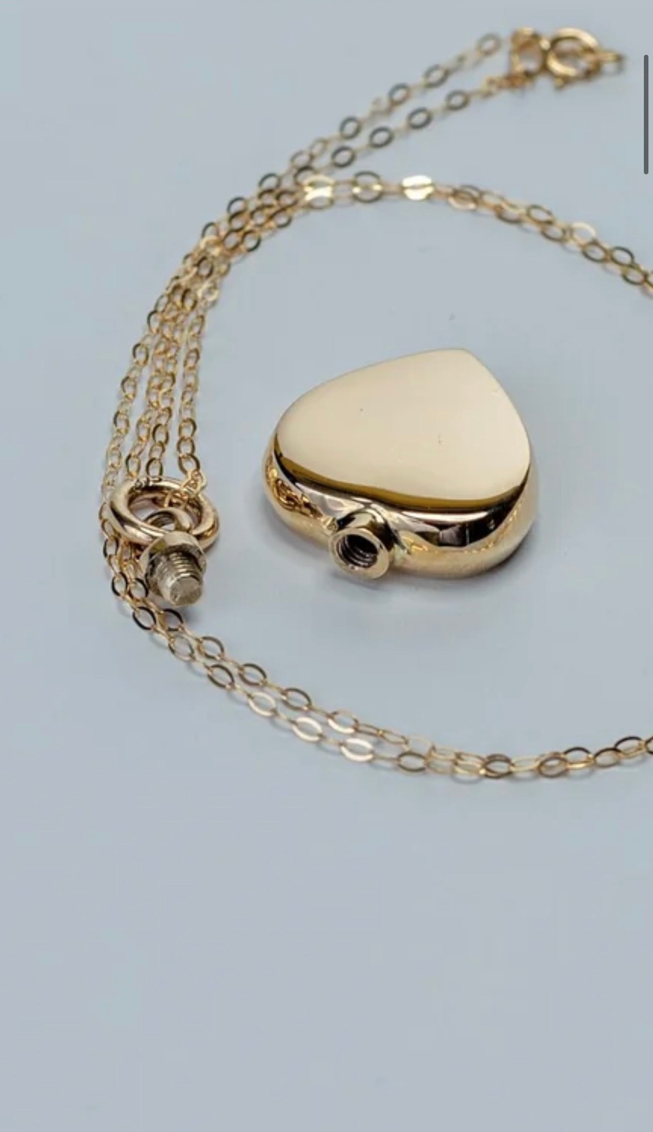 18k Solid Gold Heart Urn