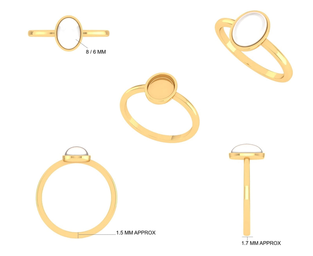 Solid Gold Oval Ring