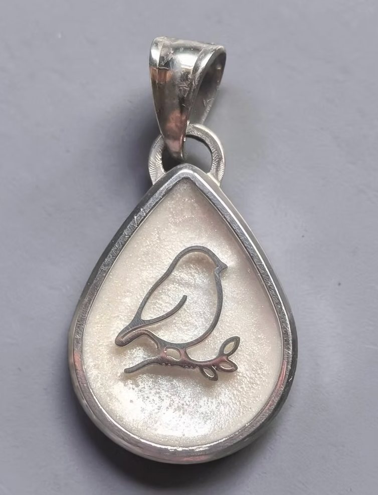Stainless Steel Teardrop Keepsake Necklace with Insert