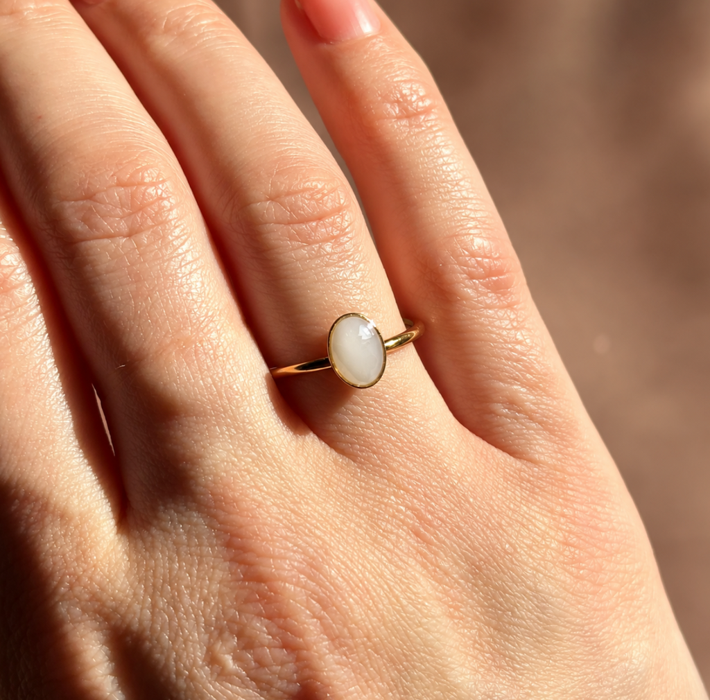 Solid Gold Oval Ring