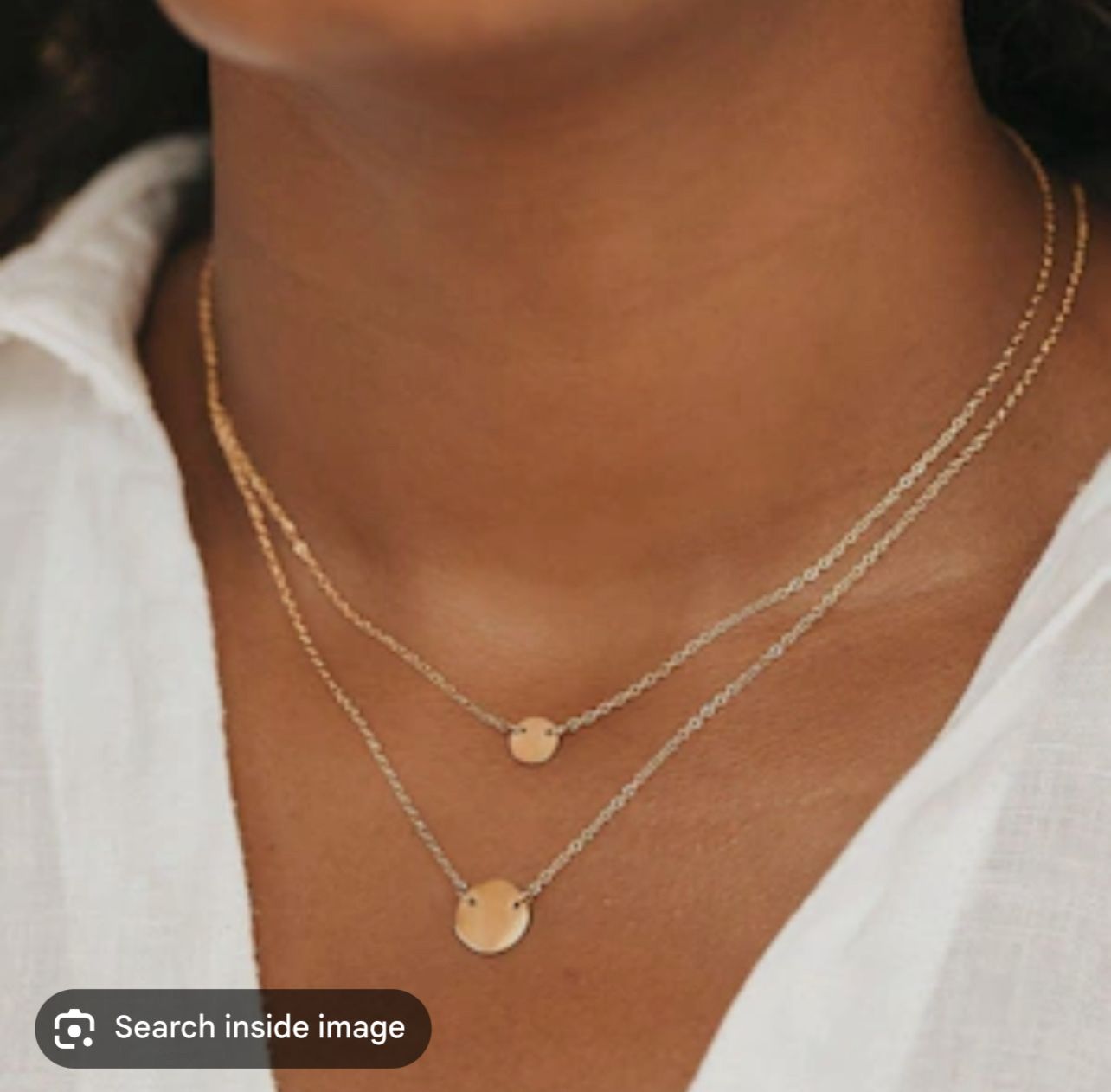 Double Layer Engraving Necklace