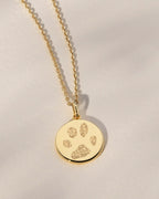 Pawprint Charm Necklace - 18K Solid Gold