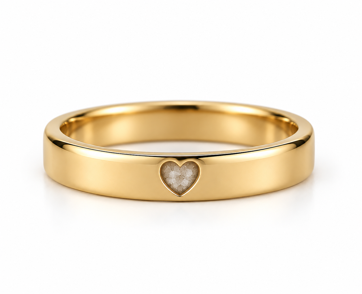 Solid Gold 'Heart Within' Ring