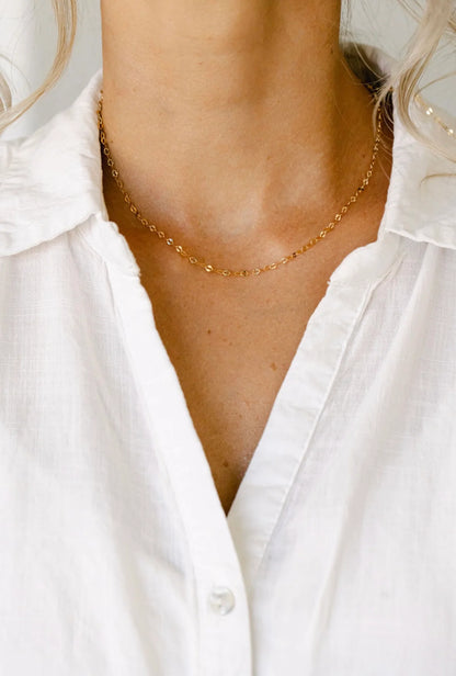 Dapped Rolo - 14K Gold Filled Chain